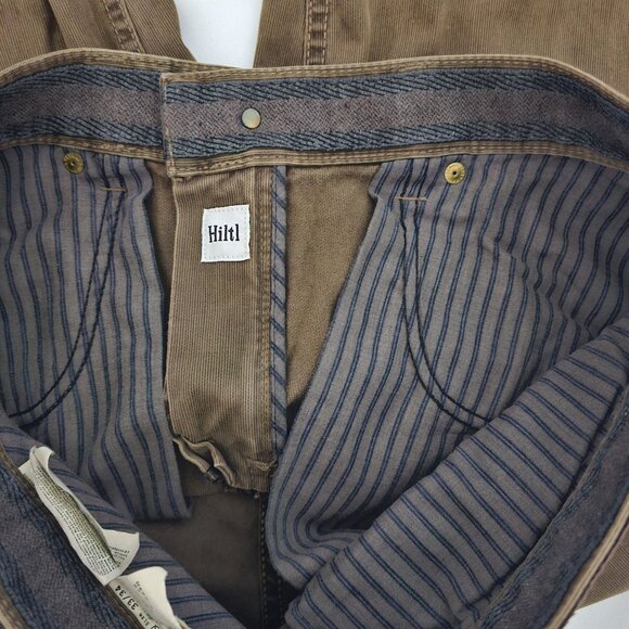 Hiltl The Ultimate Trousers Two Face Button & Zip Fly Brown Corduroy Jeans Sz 33 - Picture 11 of 16